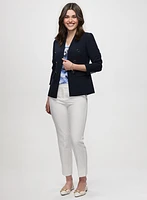 Double-Breasted Jacket & Slim Leg Ankle Pants