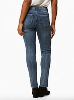 Jean à jambe étroite et broderie florale