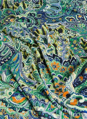 Paisley Print A-Line Dress