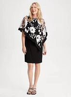 Floral Lace Poncho Dress