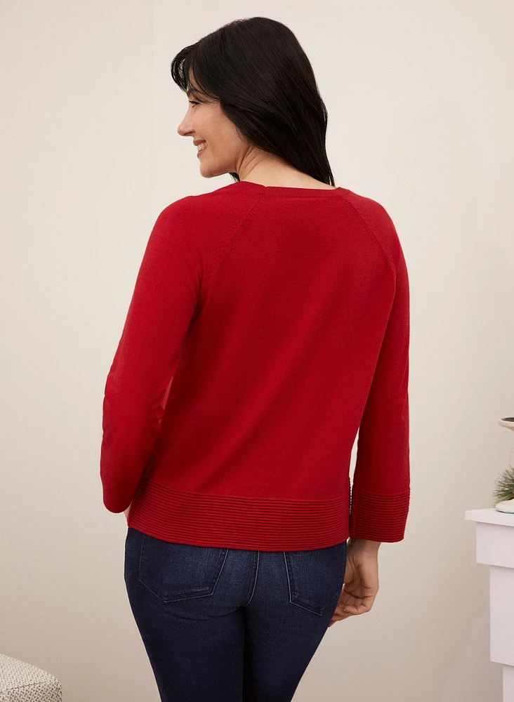 Ottoman Stitch Detail Sweater