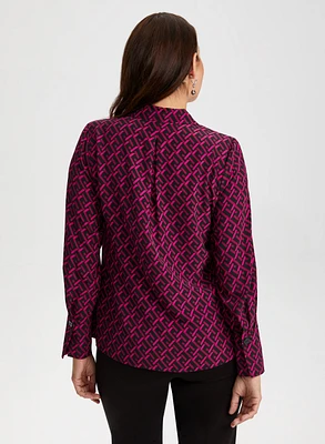 Geometric Print Blouse