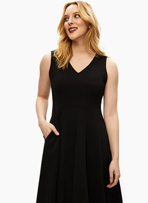 V-Neck Fit & Flare Dress