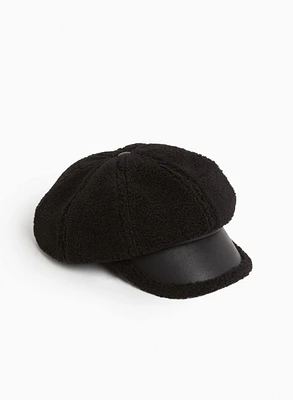 Vegan Leather Detail Cap