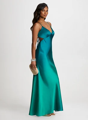 Satin Slip Ombre Gown