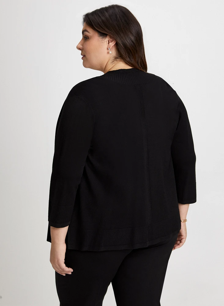 Open Front Knit Cardigan