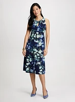 Floral Pleated Midi Dress
