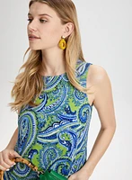 Paisley Print A-Line Dress