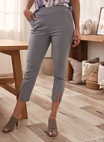 Slit Hem Pull-On Capris