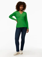 3/4 Sleeve Button Detail Top