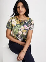 Openwork Floral Top