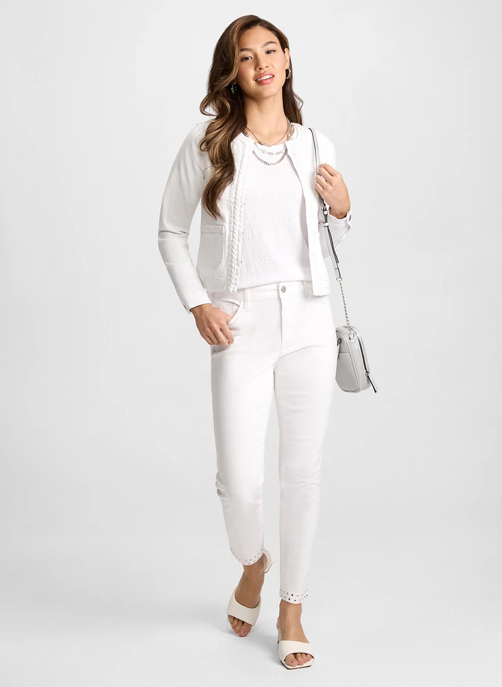 Bow Detail Slim Leg Jeans