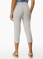Pull-On Side Slit Capris