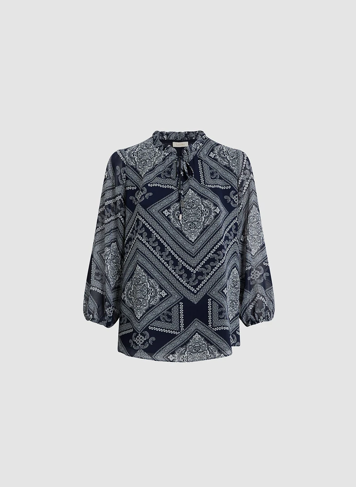 Bandana Print Blouse