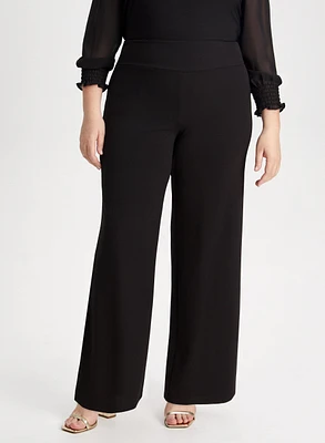 Olivia Pull-On Wide-Leg Pants