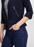 Drawstring Waist Cover Up Top