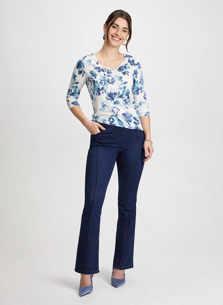 Floral Tied Hem Top