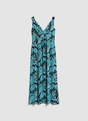 Robe maxi à motif cachemire