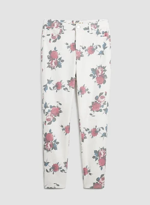 Floral Print Slim Leg Jeans