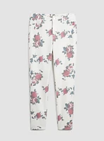 Floral Print Slim Leg Jeans