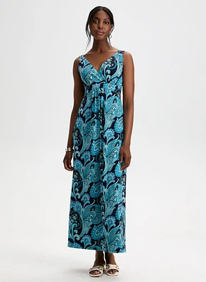 Robe maxi à motif cachemire