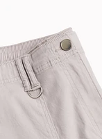 Zipper Detail Cargo Capris