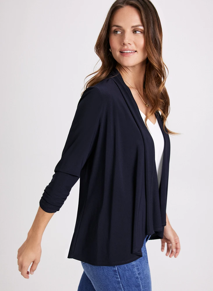 Asymmetric Open Front Cardigan