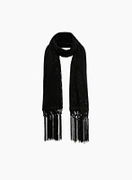 Chevron and Fringe Rectangular Scarf