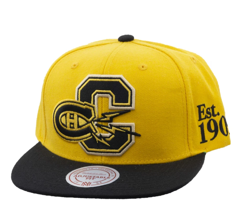 Men's Montreal Canadiens Mitchell & Ness Yellow Stallion Snapback Hat