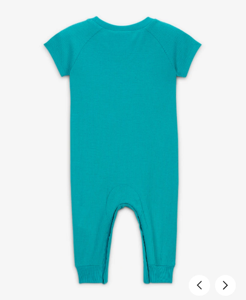 Nike Essentials Baby (0-9M) Short Sleeve Waffle Knit Coverall