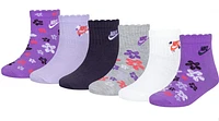 Nike Girls' Quarter Length 6-Pack Socks