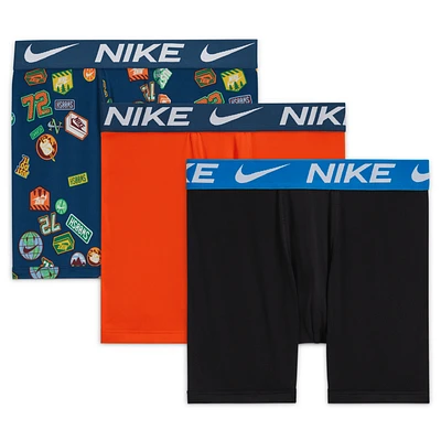 Nike Big Kids' Boxer Briefs (3-pack) In Blue
