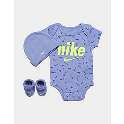 Nike unisex-baby Hat, Bodysuit and Bootie Three Piece Set