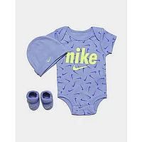 Nike unisex-baby Hat, Bodysuit and Bootie Three Piece Set