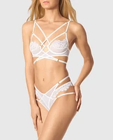 Soutien-gorge à lanières non doublé avec filet