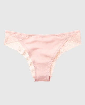 Tanga Cheeky avec bordure en dentelle