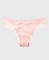 Tanga Cheeky avec bordure en dentelle