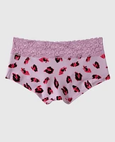 Boyshort Panty with Lace Trim