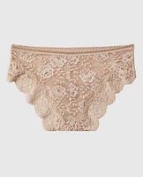 Culotte taille basse en dentelle