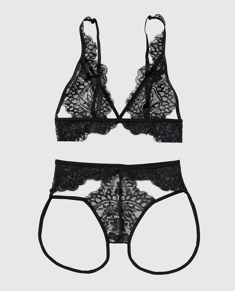 Soutien-gorge en dentelle non doubl eacute;e