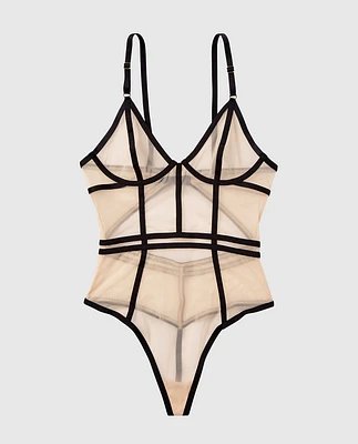 Unlined Mesh Bodysuit