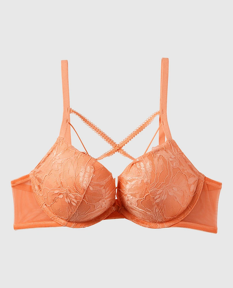 Soutien-gorge pigeonnant en dentelle