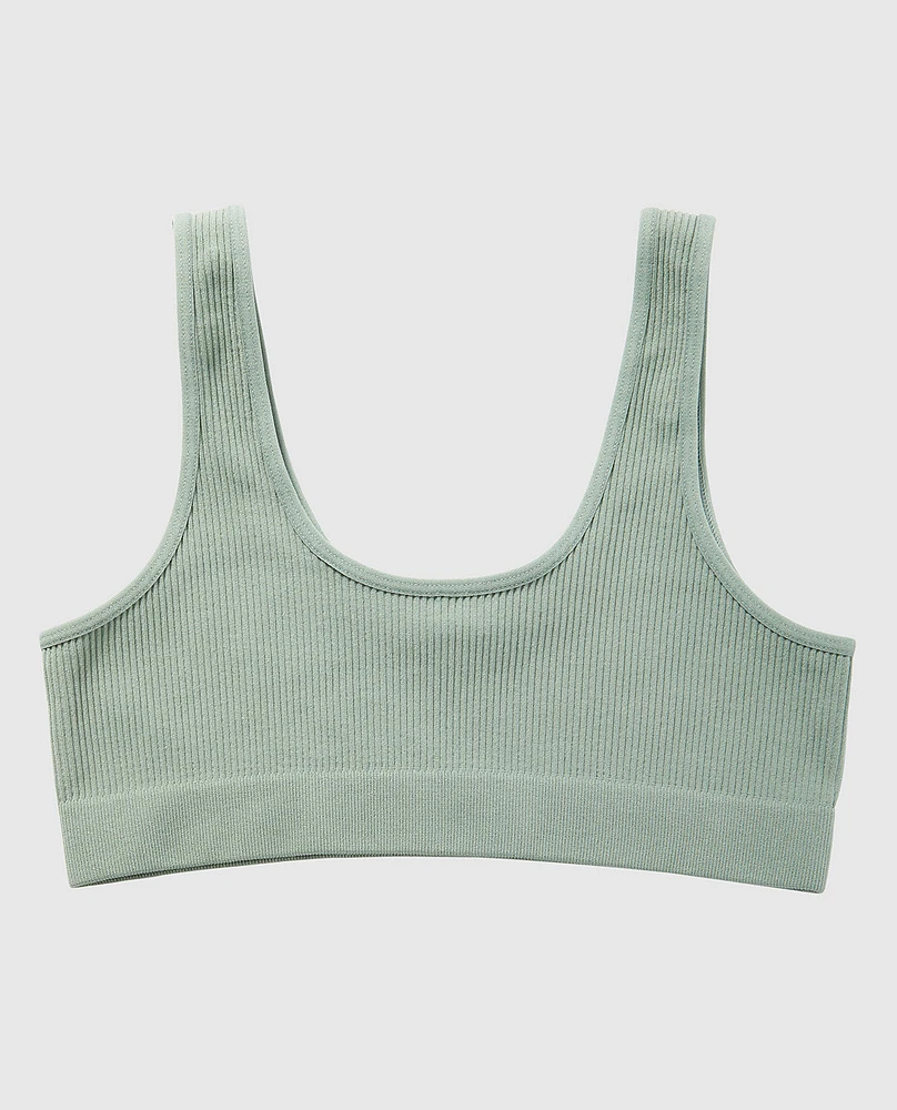 Seamless Ribbed Scoop Bra