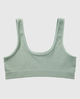 Seamless Ribbed Scoop Bra