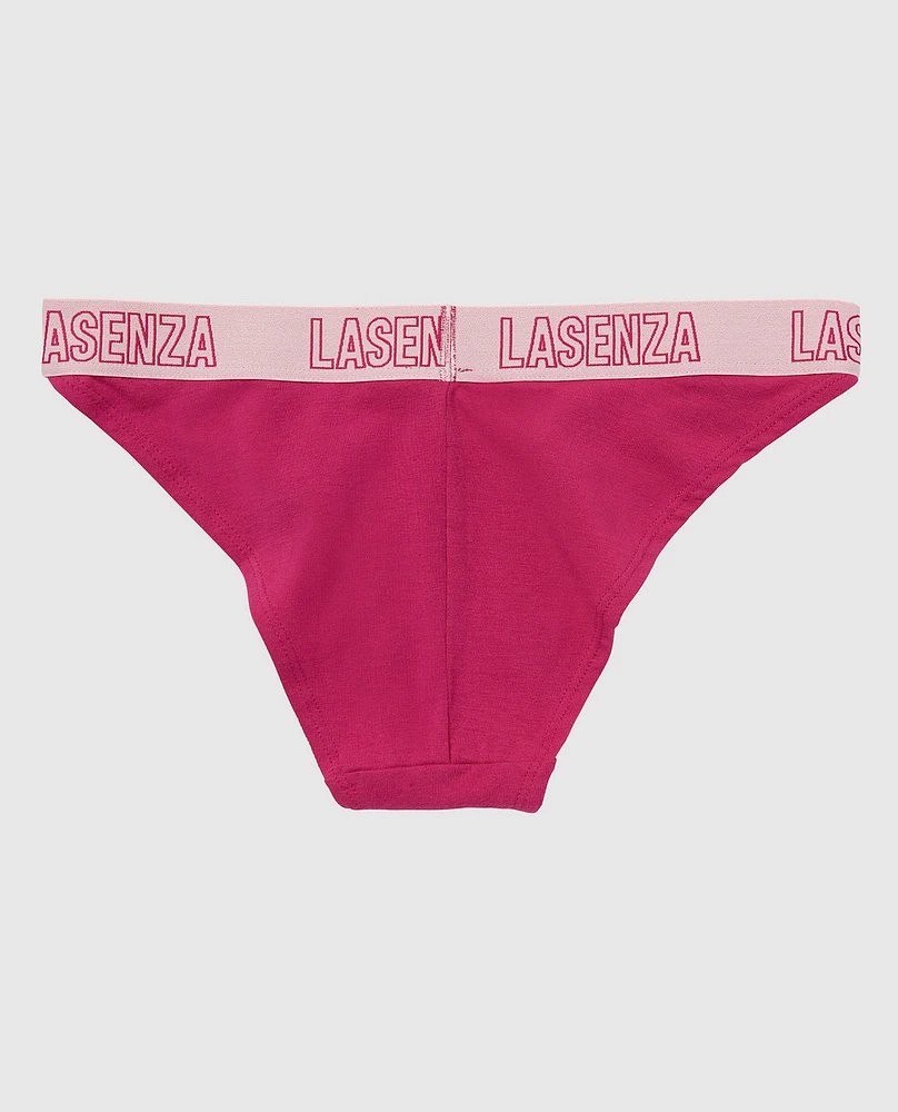 Culotte Cheeky à jambe échancrée avec bande logo