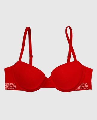 Soutien-gorge demi-buste en doux coton légèrement doublé