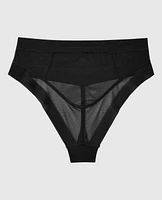 High Waist Shaping G-String Black