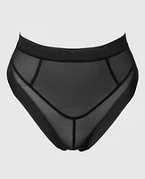 High Waist Shaping G-String Black