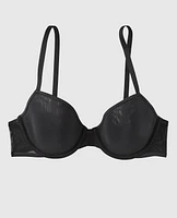 Soutien-gorge demi-buste en filet légèrement doublé avec mousse intercalaire