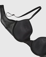 Soutien-gorge demi-buste en filet légèrement doublé avec mousse intercalaire